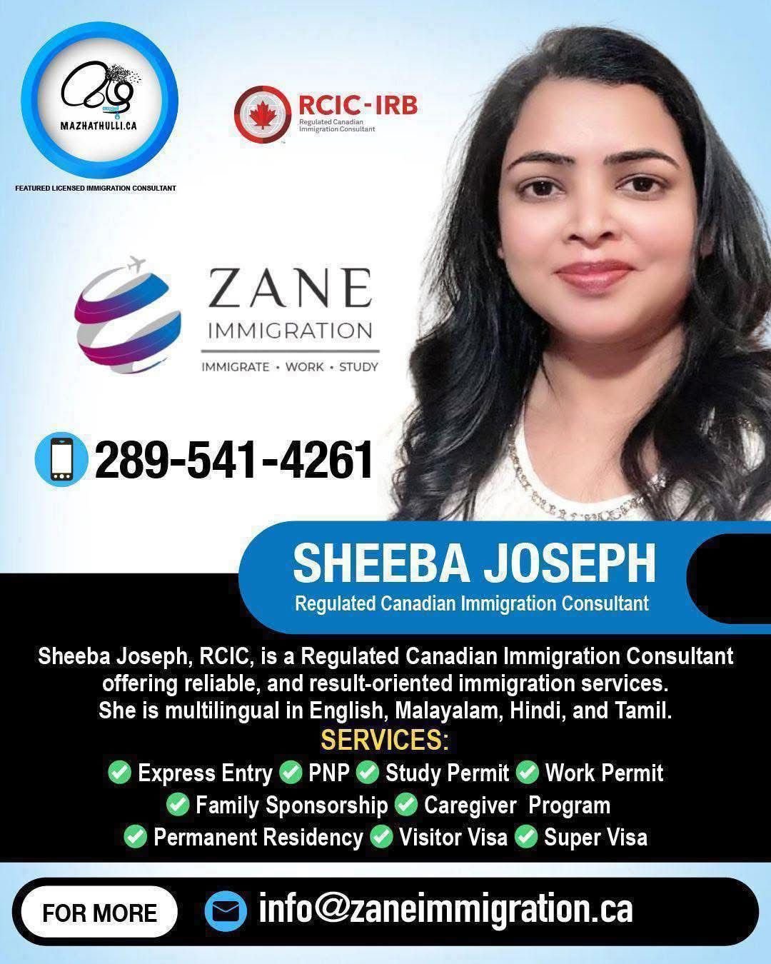 Sheeba Joseph – Immigration Consultant